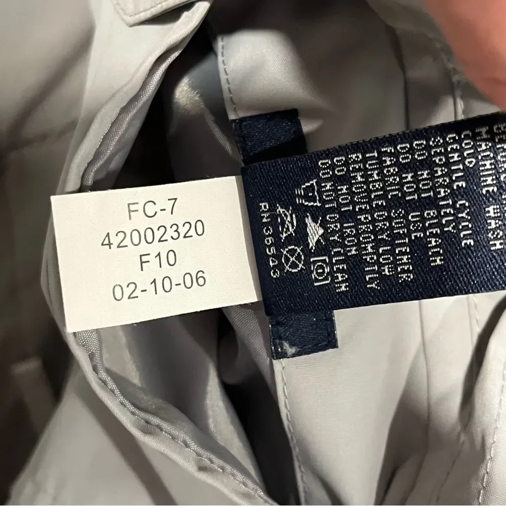 Izod Grey Hooded Reversible Trench Coat Fleece Plaid Coat Size Small